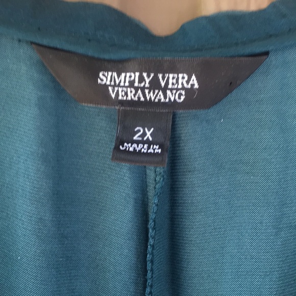 Simply Vera Wang Bottle Green relaxed fit tank 2X - Picture 5 of 11